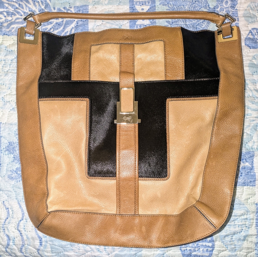Anya Hindmarch Tan and Black Tote Bag